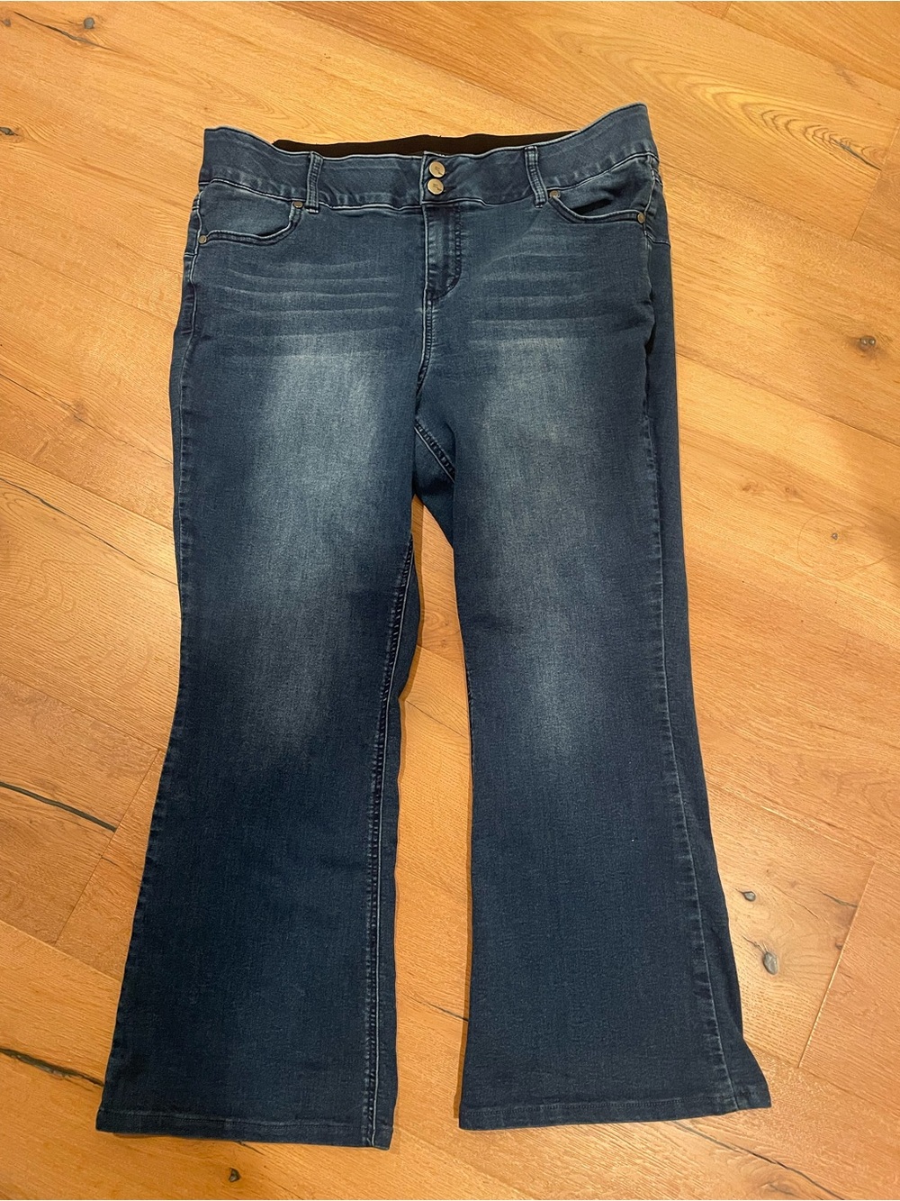 1822 Denim Dark Blue Flare Jeans